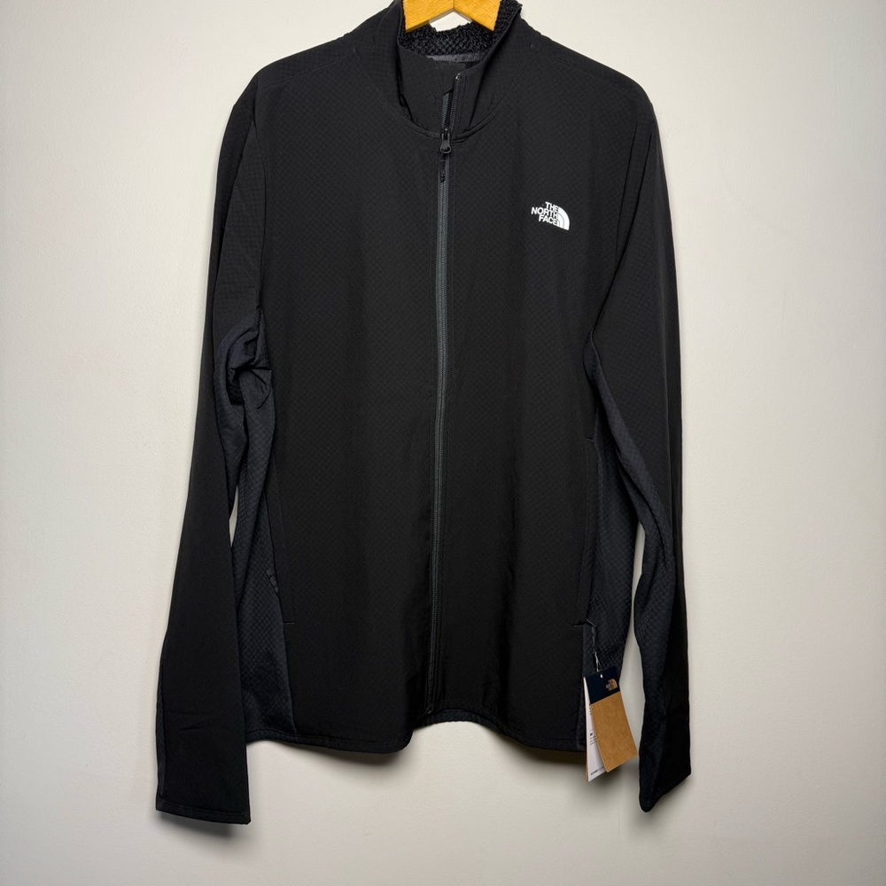 NEW North Face Men's Black Treadway Hybrid Future Fleece Full Zip Jacket | XL